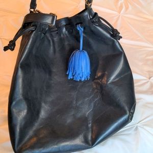 Clare V black cinch bag
